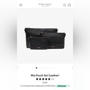 Mina Baie pouch set (black)